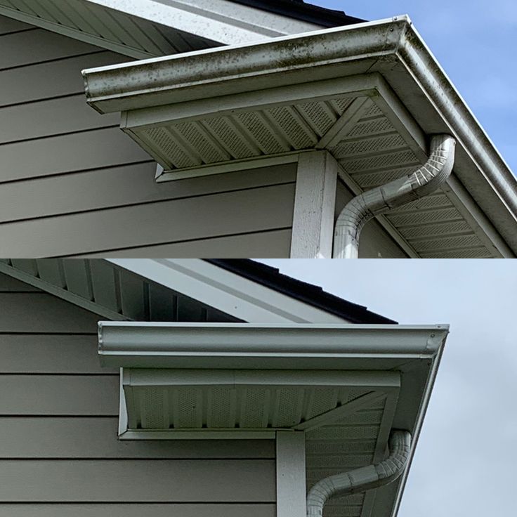 Soft washed this home, before and after pic_